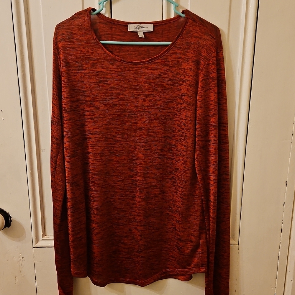 Libby Edelman Rich Red Knit Top